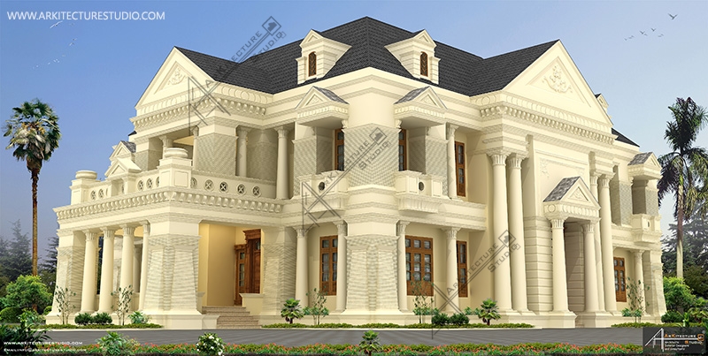 Roman-inspired luxury house design
Arabic luxury villa architecture
Moroccan house exterior design