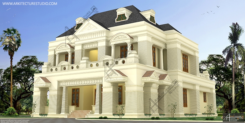 mansion house Kerala, colonial house plan, biggest house in kerala, kerala house, house photo, leading architect in kerala, luxury mansion
