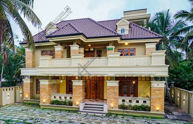 bungalow house design, leading architect, indian home plan, classic architecture
