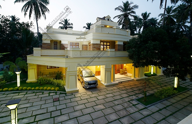 residential architect in calicut, big home in kerala,