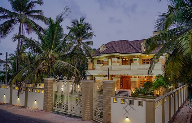kerala house photos, modern bungalow design concept, modern bungalow architect