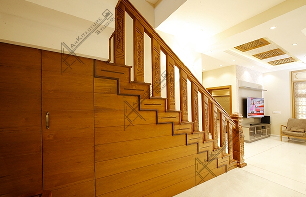 wooden stair case design, luxury house interior design, kerala house, house photo, leading architect in kerala, luxury mansion